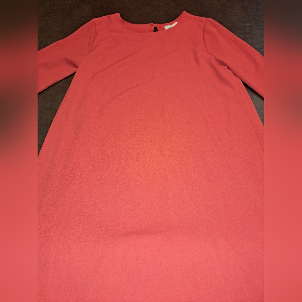 Garnet Hill Brunt Red Stretch Cotton Modal Jersey Tunic Dress a-Line Tee Size S